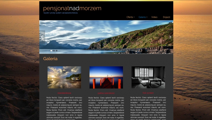 przykłady stron, przykład gotowej strony z noclegami