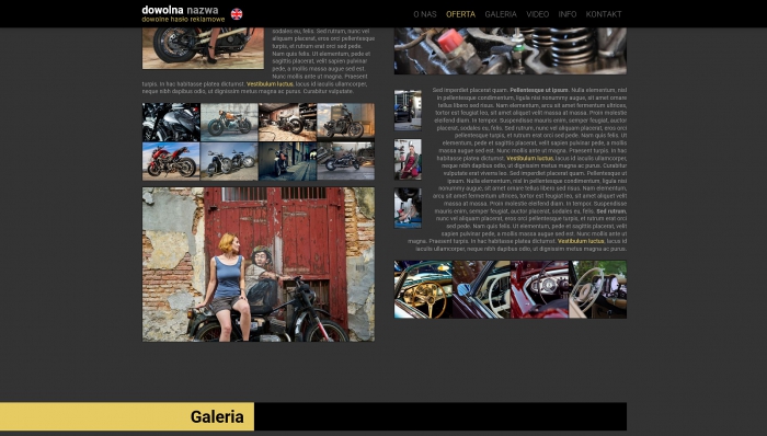 przykład strony www, przykładowy szablon jednostronicowy