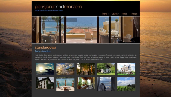 przykłady stron, przykład gotowej strony z noclegami