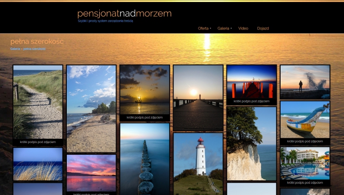 przykłady stron, przykład gotowej strony z noclegami