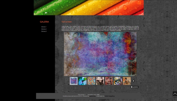 przykładowe strony, gotowa strona dla artysty, przykładowe szablony stron