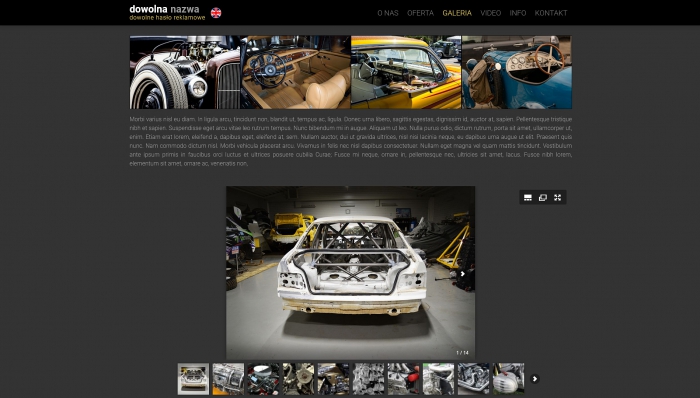 przykład strony www, przykładowy szablon jednostronicowy