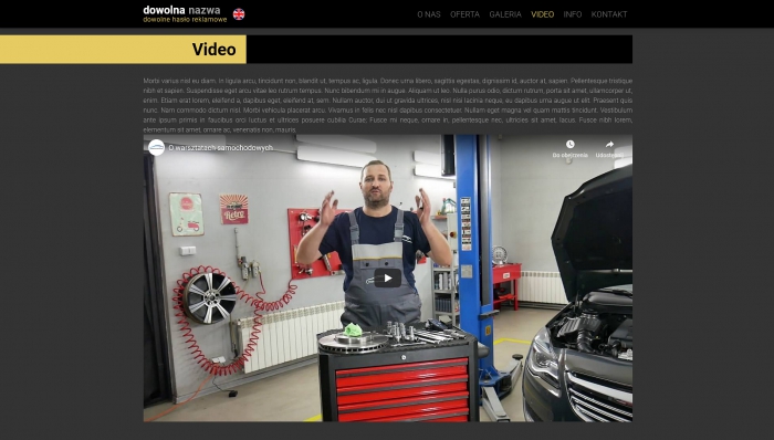 przykład strony www, przykładowy szablon jednostronicowy