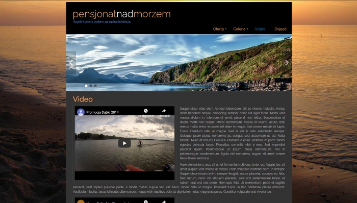 przykłady stron, przykład gotowej strony z noclegami