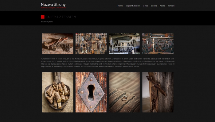 gotowa strona internetowa, przykład szablonu, przykłady stron