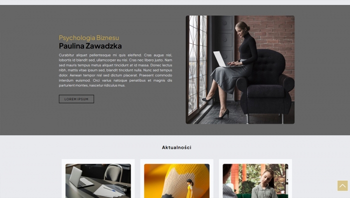 przykład strony dla doradcy biznesowego