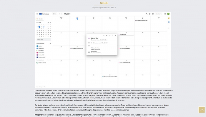 przykład strony dla doradcy biznesowego