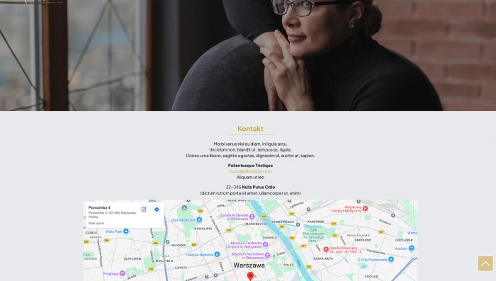 przykład strony dla doradcy biznesowego