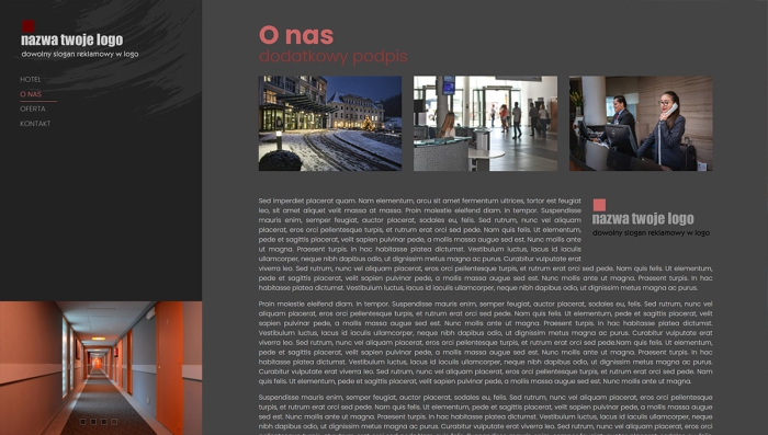 gotowe strony dla hoteli - przykładowy szablon