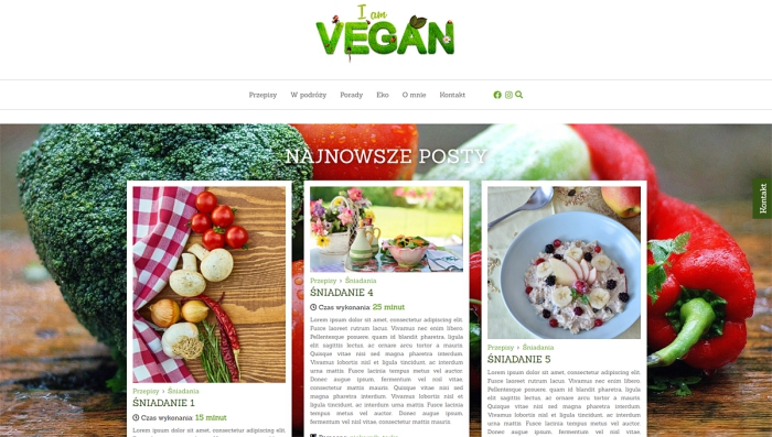 gotowa strona blogowa - przykładowy szablon