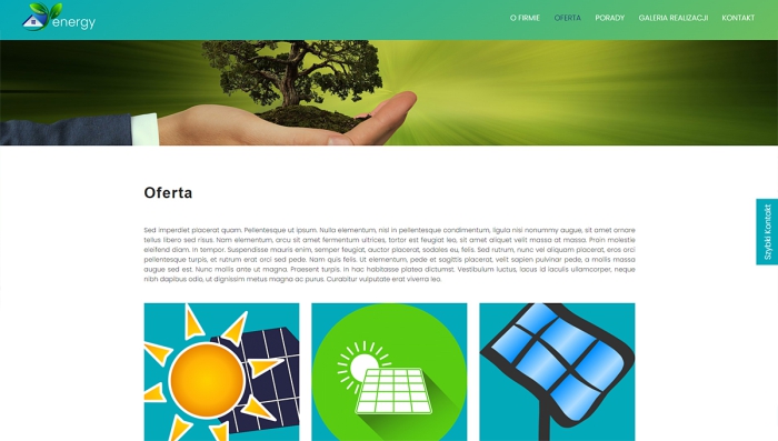 gotowe strony dla firm - przykładowy szablon