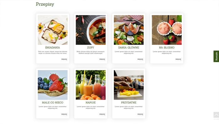 gotowa strona blogowa - przykładowy szablon