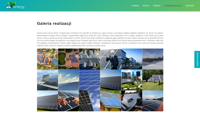 gotowe strony dla firm - przykładowy szablon