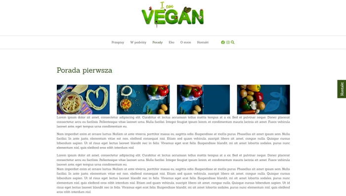 gotowa strona blogowa - przykładowy szablon