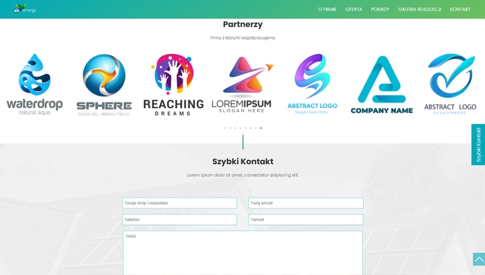 gotowe strony dla firm - przykładowy szablon