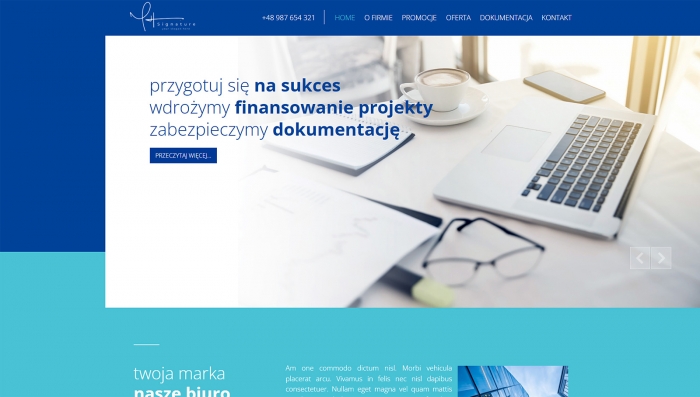 gotowe strony dla biur - przykłady projektów