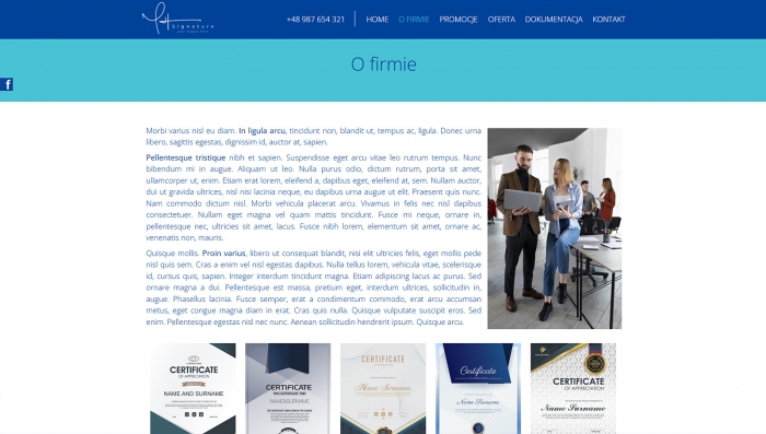 gotowe strony dla biur - przykłady projektów