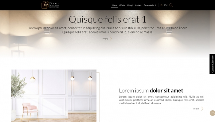 gotowe strony z katalogiem producenta - przykład strony web