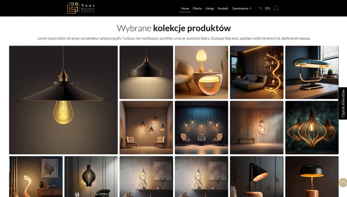 gotowe strony z katalogiem producenta - przykład strony web