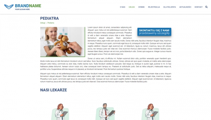 gotowe strony medyczne - przykład projektu