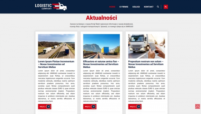 demo strony firmy transportowej