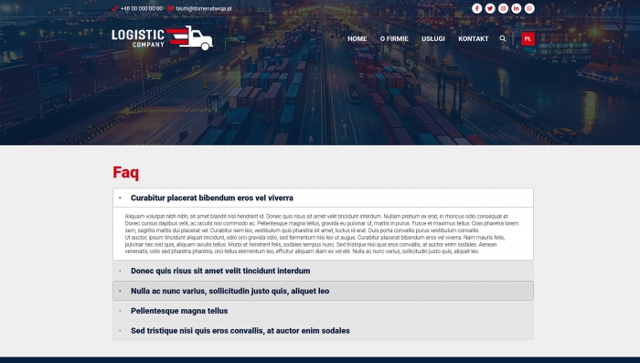 demo strony firmy transportowej